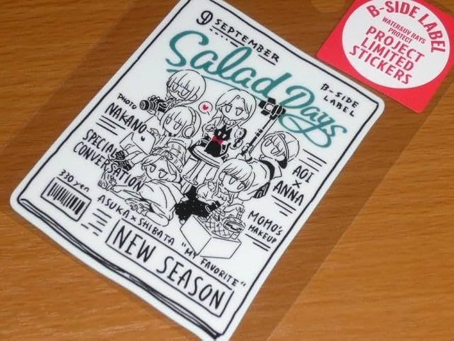MUSIC SALAD /ミュージックサラダ 直筆サイン入り/桃尻ステッカー MUSIC SALAD /ミュージックサラダ 直筆サイン入り/桃尻